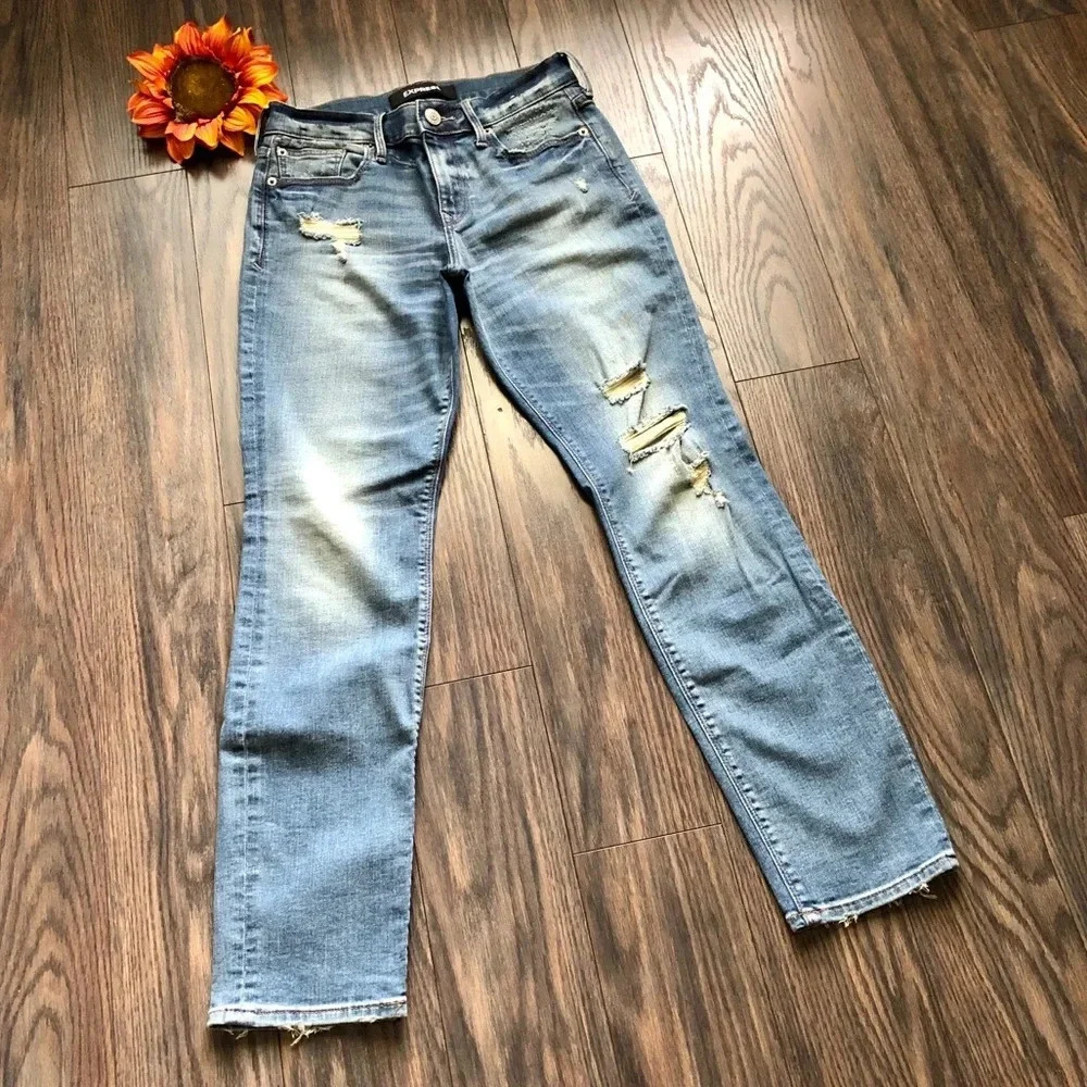 🦋B2G1🦋EXPRESS Mid•Rise Skinny Jeans 0 Short - Picture 3 of 8
